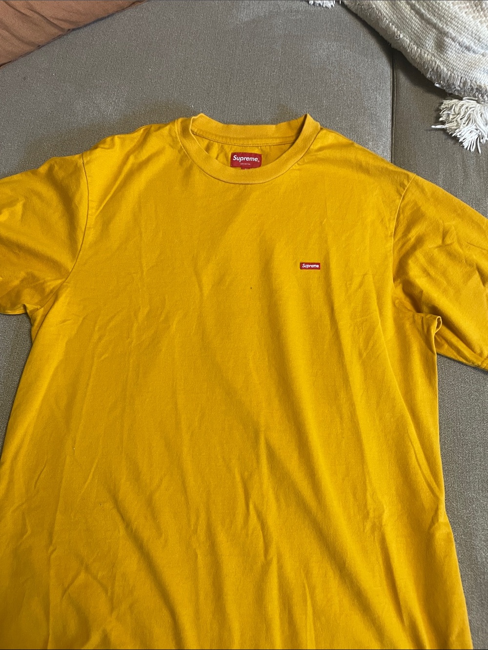 Yellow Supreme Small Box Tee